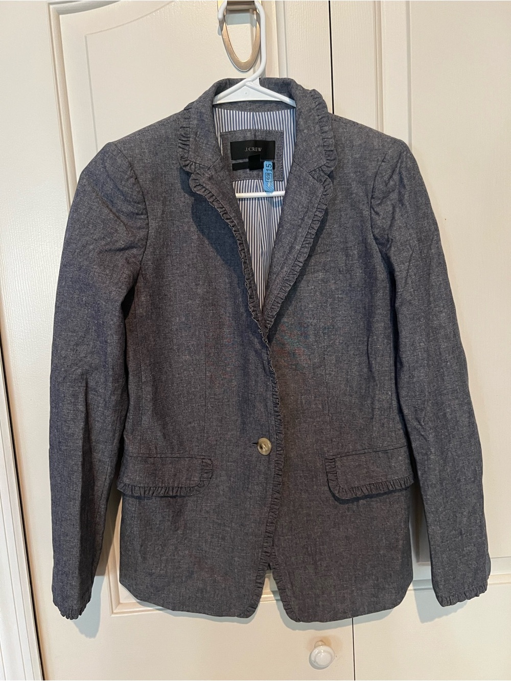 J. Crew woman Gray Linen-Blend Blazer